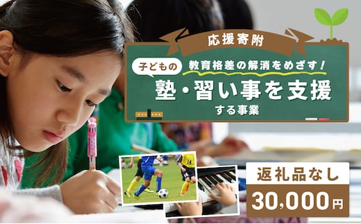 【返礼品なし】教育格差の解消をめざす！子どもの塾・習い事を支援する応援寄附（大阪府泉佐野市） ON0043
