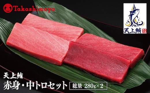 【高島屋選定品】天上鮪 満足セット 合計560g（赤身/中トロ）【刺身 海鮮丼 鮪 まぐろ マグロ 小分け】 TTR0002
