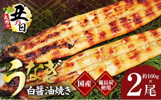 【土用の丑の日までにお届け】国産うなぎ 白醤油焼き 合計320g【160g×2尾 せいろ蒸し 備長炭 鰻 ウナギ 手焼き レンジ 温めるだけ 簡単調理】 kgp0041-1d