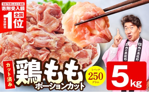 【期間限定】国産 鶏もも肉 切身 5kg 【特別規格 スピード発送 カット済み 氷温熟成×極味付け 小分け 味付き 簡単調理 訳あり サイズ不揃い 鶏肉 とり】 mrz0390-2