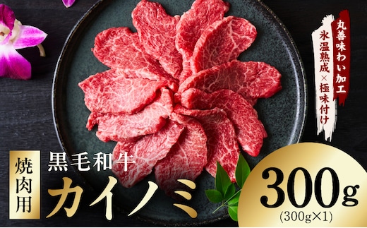 【氷温熟成×極味付け】黒毛和牛 カイノミ 焼肉用 300g【小分け 300g×1P 牛肉 かいのみ 赤身 希少部位】 mrz0444