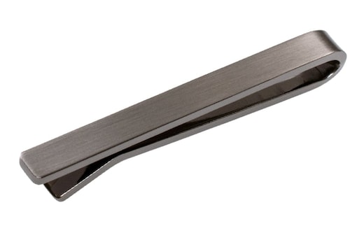 クリップ式ネクタイピン ブラックシルバー G2827