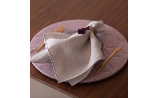 丸形ランチョンマット Azulejo Round Luncheon mat／アズレージョ プレイスマットあり プラム wsg0048