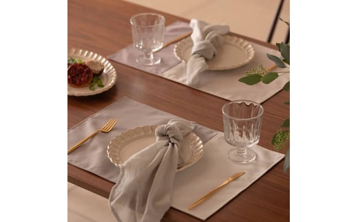 ランチョンマット memoria Luncheon mat／メモリア グレイッシュサンド wsg0057