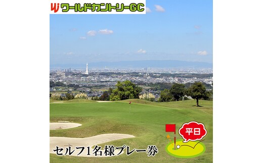 大阪府 ワールドカントリーゴルフクラブ【平日】セルフ1名様プレー券 No.233
