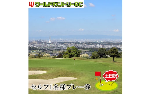 大阪府 ワールドカントリーゴルフクラブ【土日祝】セルフ1名様プレー券 No.234