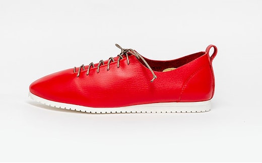 ソフトレザーシューズ レッド ファッション 靴 23.5cm