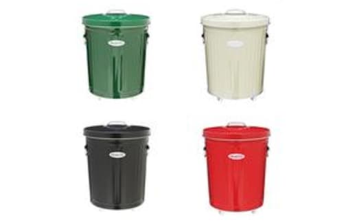 ゴミ箱 オバケツ ダストボックス 33L キャスター付 渡辺金属工業 バケツ職人が作る トラッシュカン ゴミ入れ ゴミ キャスター インテリア 雑貨 日用 日用品 レトロ トタン バケツ 蓋付き 職人 手作り 屋外 室内 国産 兵庫 兵庫県 姫路 姫路市黒