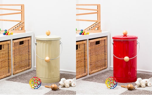 ゴミ箱 オバケツ おむつ 消臭ペール 渡辺金属工業 バケツ職人が作る トラッシュカン ゴミ入れ ゴミ インテリア レトロ トタン バケツ 蓋付き 消臭 臭わない オムツ 介護 介護用 室内 国産赤