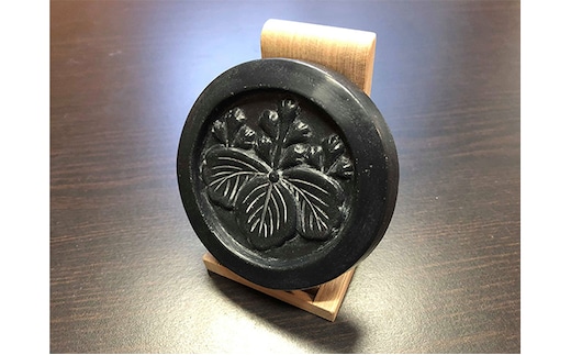 姫路城紋瓦石鹸（羽柴秀吉）飾り台付 雑貨 日用品 民芸品 工芸品 インテリア 