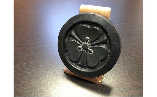 姫路城紋瓦石鹸（酒井忠恭）飾り台付 雑貨 日用品 民芸品 工芸品 インテリア 