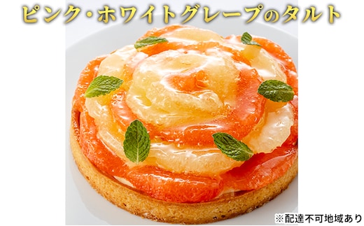 「ピンク・ホワイトグレープのタルト」 グレープフルーツ 誕生日 ギフト 記念日 カスタード ／ エクラン・ビジュー 【クリスマス・ケーキ・タルト・フルーツ・スイーツ・果物・手作り】 お菓子 洋菓子 