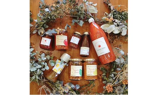 【セット人気No.1】みつヴィレッジの人気の加工品セット（8種） パスタソース 果汁飲料 野菜飲料 トマトジュース ジャム イチゴ 苺 ストロベリー 