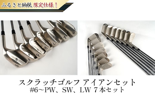 ふるさと納税限定仕様！スクラッチゴルフ アイアンセット ＃6～PW、SW、LW ７本セット スポーツ用品 ゴルフ用品 日本製 軟鉄鍛造 シニア レディース 使いやすい NS-950（S）