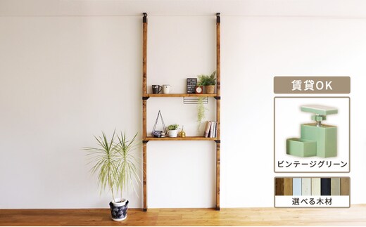 インテリア LABRICO 棚 セット M アジャスター ヴィンテージグリーン 平安伸銅工業 ツーバイ材 ツーバイフォー 棚板 棚受け 壁 壁面 壁面収納 家具 収納 DIY 突っ張り つっぱり棚 固定 賃貸 木 木材 平安伸銅 ラブリコ 兵庫 兵庫県 姫路 姫路市ナチュラルホワイト