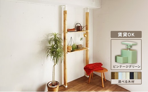 インテリア LABRICO 棚 セット M ワンバイエイト アジャスター ヴィンテージグリーン 平安伸銅工業 ツーバイ材 ツーバイフォー 棚板 棚受け 壁 壁面 壁面収納 家具 収納 DIY 突っ張り つっぱり棚 固定 賃貸 木材 平安伸銅 兵庫 兵庫県 姫路 姫路市ステインブラック