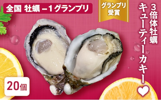 牡蠣 全国牡蠣−1GP受賞 3倍体カキ キューティーカキー 20個 生食用 生食 殻付き 殻付き牡蠣 貝 兵庫 兵庫県 姫路市