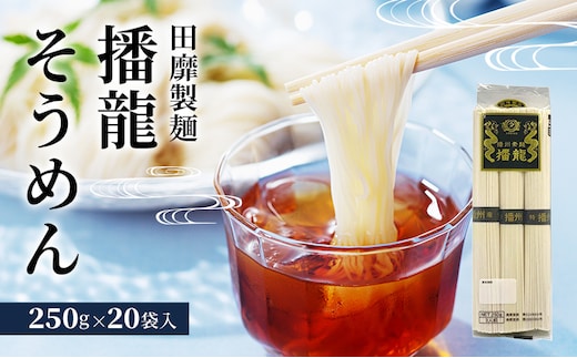 田靡製麺 播龍そうめん 250g×20袋入 兵庫 兵庫県 姫路市