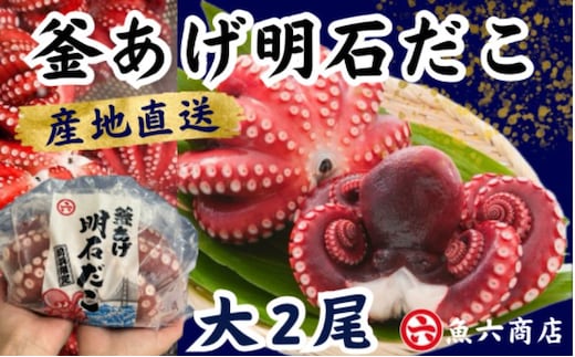 ほんまにうまい 釜あげ明石だこ 大 2尾 魚貝類 タコ 加工食品 