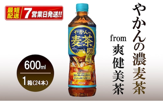 機能性表示食品 やかんの濃麦茶 from 爽健美茶 600ml 1ケース 24本 セット 詰め合わせ ペットボトル