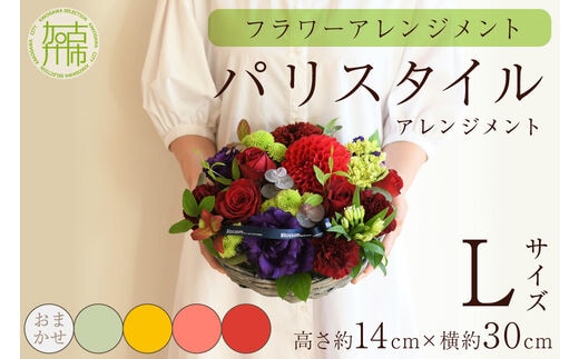 【フラワーアレンジメント】パリスタイルアレンジメント(Lサイズ)【5色カラバリ展開】【2403U03806】