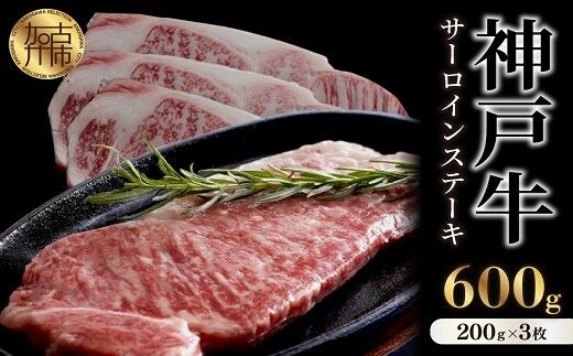 神戸牛サーロインステーキ(200g×3枚)《 肉 牛肉 牛 神戸牛 国産牛 サーロイン ステーキ 》【2407A00117】
