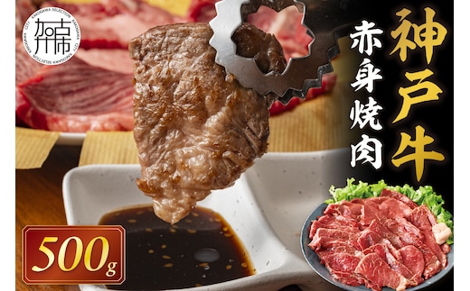 神戸牛赤身焼肉(500g)〈 肉 牛肉赤身 神戸牛 焼肉 国産 バーベキュー 和牛美味しい プレゼント ギフト 赤身肉 お取り寄せ 送料無料 おすすめ 〉【2402A00109】