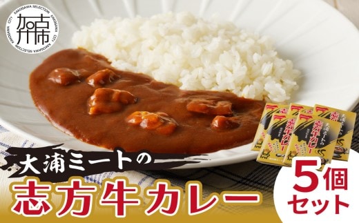 大浦ミート特製 志方牛カレー 5個セット《 おすすめ カレー 人気 美味しい レトルト 牛肉 ビーフカレー セット 詰め合わせ お取り寄せ グルメ 送料無料 》【2400I00212】