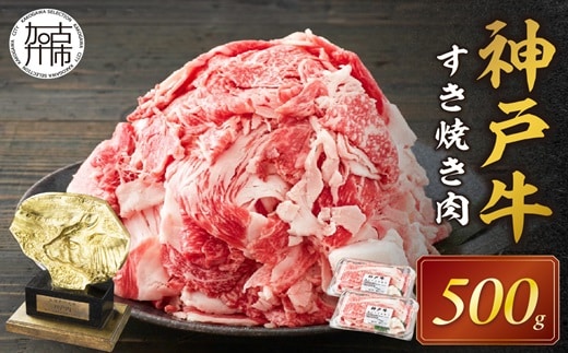 神戸牛 メガ盛りすき焼き肉 500g《 鍋 お鍋 しゃぶ肉 牛しゃぶ すきやき 神戸牛 牛肉 すき焼き 焼肉 小分け 送料無料 》【2401A001012】