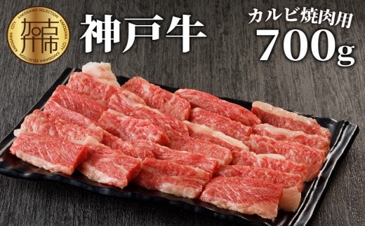 神戸牛カルビ焼肉700g《 肉 カルビ 神戸牛 焼肉 国産 バーベキュー サシ 和牛 プレゼント ギフト お取り寄せ 送料無料 おすすめ 》【2402A00214】