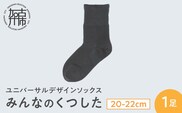 みんなのくつした 1足(20-22cm)【オックスフォードグレー】《 くつした 靴下 ソックス 加古川市 送料無料 》【2500T16801_03】