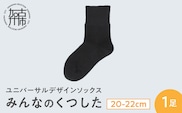 みんなのくつした 1足(20-22cm)【クロ】《 くつした 靴下 ソックス 加古川市 送料無料 》【2500T16801_04】