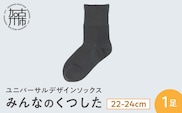 みんなのくつした 1足(22-24cm)【オックスフォードグレー】《 くつした 靴下 ソックス 加古川市 送料無料 》【2500T16802_03】