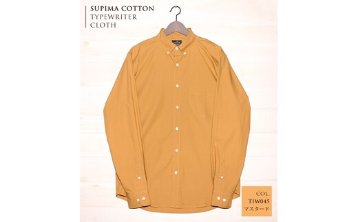 播州織メンズタイプライターシャツ「THE INDUSTRY WORKS」（1着）【TIW_045（マスタード）】Mサイズ