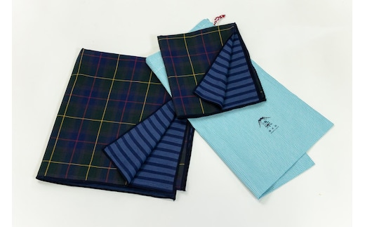 播州染で播州織 トリプルガーゼ フェイスタオル＆バスタオル２枚組セット（19-24） レッド