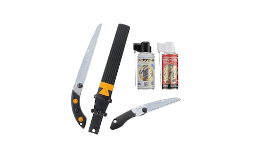 900-62 乾燥木材、生木どちらも切れる シルキー万能鋸セットD 雑貨 日用品 