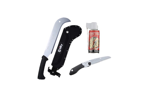 900-70 生木・竹の枝バラシ・下草刈りに シルキーヨキと折込鋸セット 雑貨 日用品 