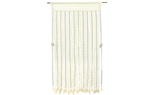 タッセル機能付、ナチュラルのれん2080 85x170cm インテリア 暖簾 