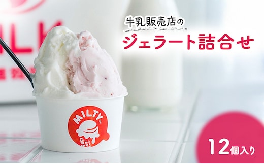 牛乳販売店のジェラート詰合せ12個入り ジェラート アイス アイスクリーム カップ カップアイス デザート おやつ 詰め合わせ お取り寄せ ギフト 小野市 兵庫県 