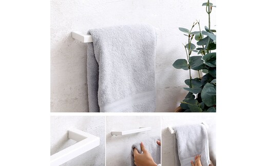 タオル掛けハンガーストレート Blan(ブラン) インテリア 家具 タオル フックブラック