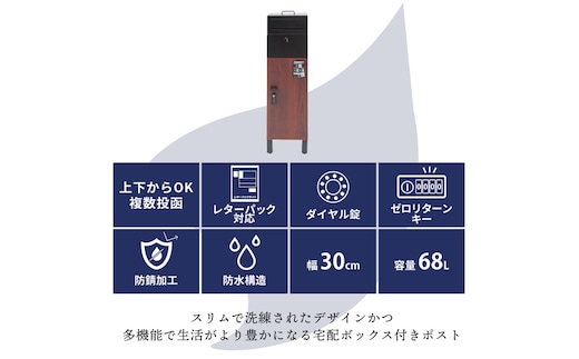 複数投函型ポスト付き宅配ボックス Delgado(デルガド)