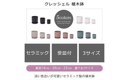 植木鉢3台セット crescere クレッシェルグレージュ