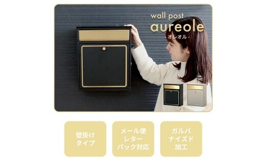 壁掛けポスト aureole(オレオル)グレージュ