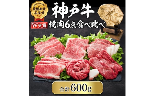期間限定寄附額 神戸牛 焼肉セット 6種 600g 食べ比べ 牛肉 肉 焼き肉 国産 年内配送 within2025