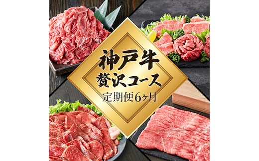 神戸牛 定期便 6ヶ月連続お届け 贅沢6種 すき焼き肉 赤身焼肉 切り落とし ロースステーキ 焼肉食べ比べ 年内配送 within2025