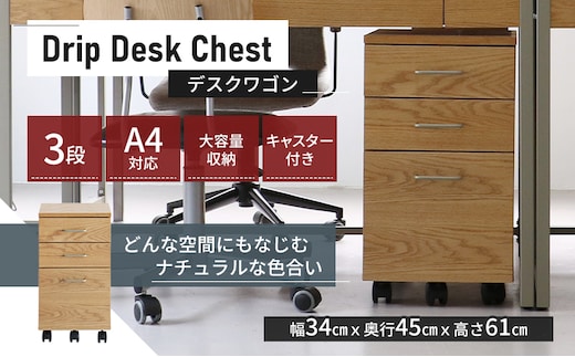 Drip Desk Chest 新生活 木製 インテリア おしゃれ 椅子 机 市場家具 日用品