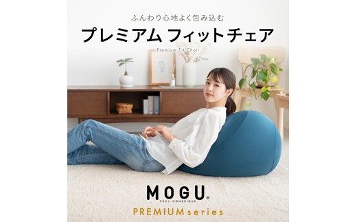 フィットチェア MOGU モグ プレミアム 全5色 カバー付 ビーズクッション ビーズソファー 1人 ソファー クッション インテリア おしゃれ かわいい 日用品 ギフト プレゼントディープブルー