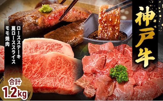 期間限定寄附額 神戸牛 福袋 帝神 おまかせコース D ロースステーキ 肩ローススライス もも焼肉