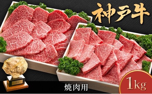 神戸牛 焼き肉用 セット 詰め合わせ 1kg 肩ロース ロース 肩肉 もも肉 牛肉 肉
