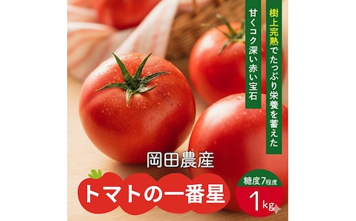 トマト 1kg トマトの一番星 野菜 とまと 完熟 高糖度 甘い 受賞 冷蔵配送